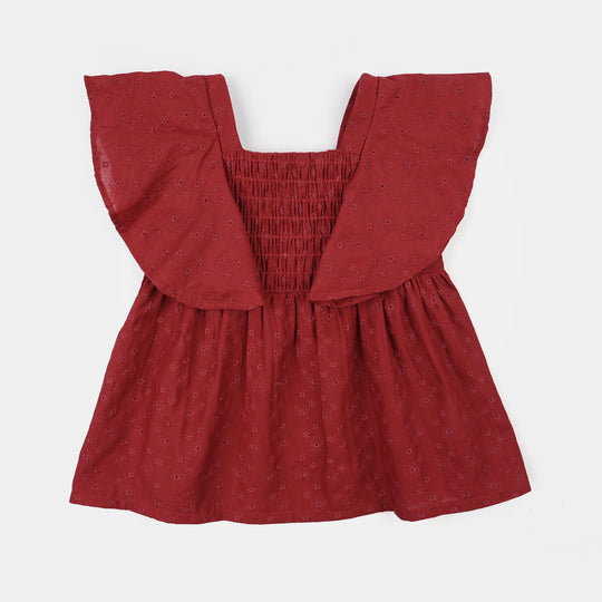 Infant Girls Chicken Kari Casual Frock Rio Red
