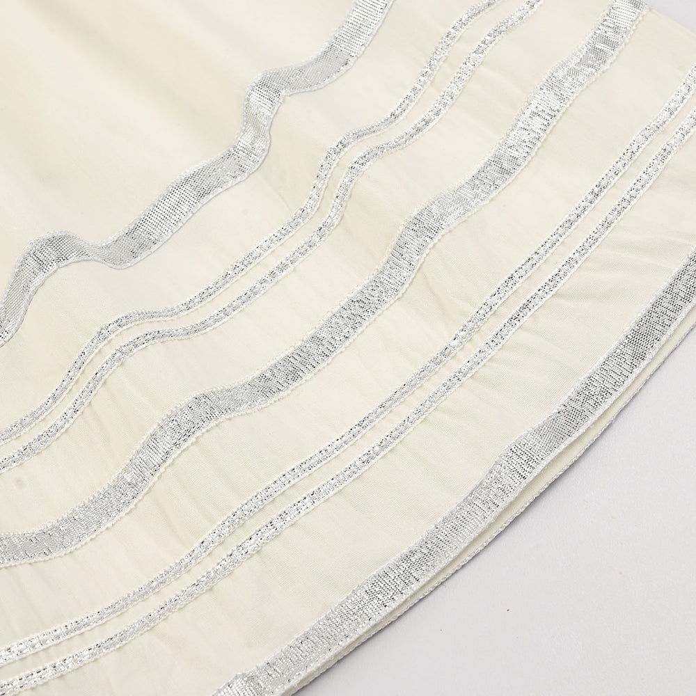 Girls Cotton Flared Gharara - WHITE