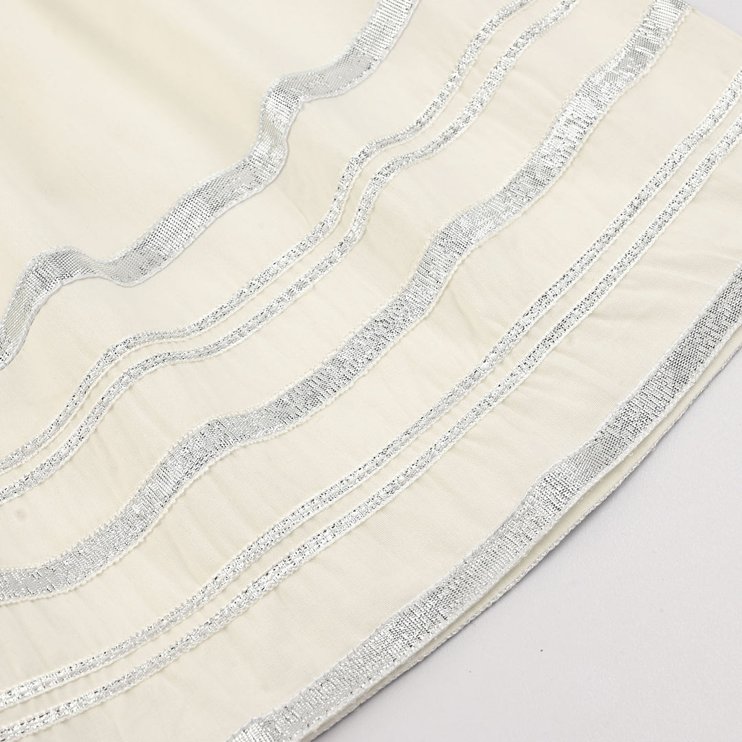 Infant Girls Cotton Flared Gharara-White