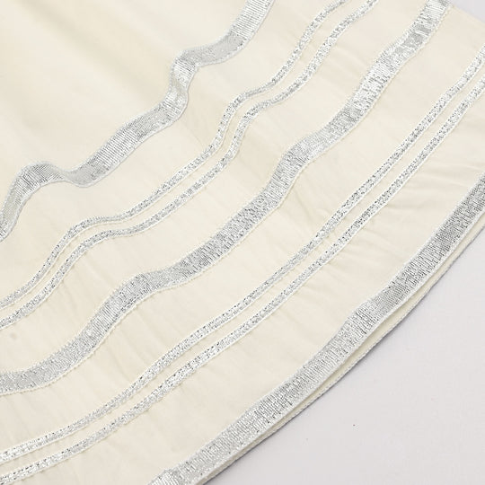Infant Girls Cotton Flared Gharara-White
