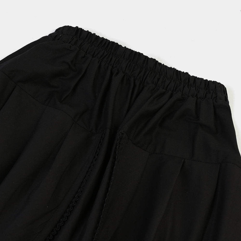 Girls Cotton Tulip Shalwar (Black)