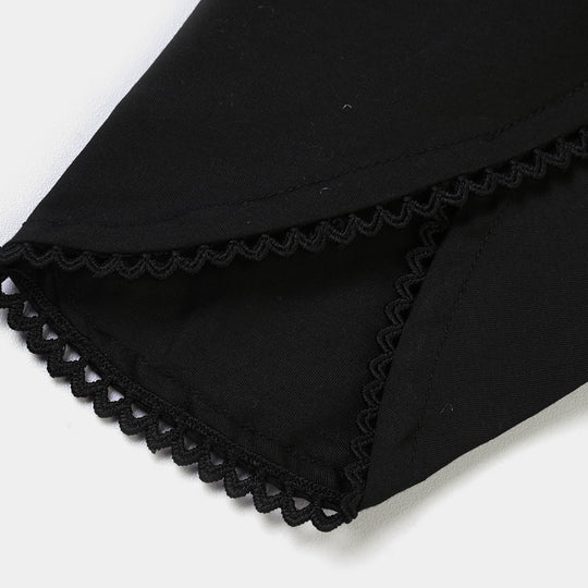 Girls Cotton Tulip Shalwar (Black)