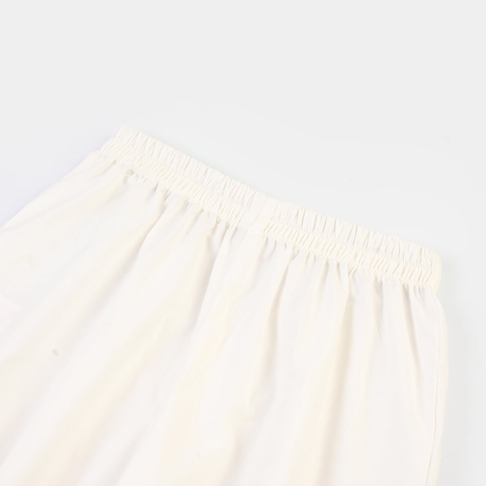 Girls Cotton Harem Pant -WHITE