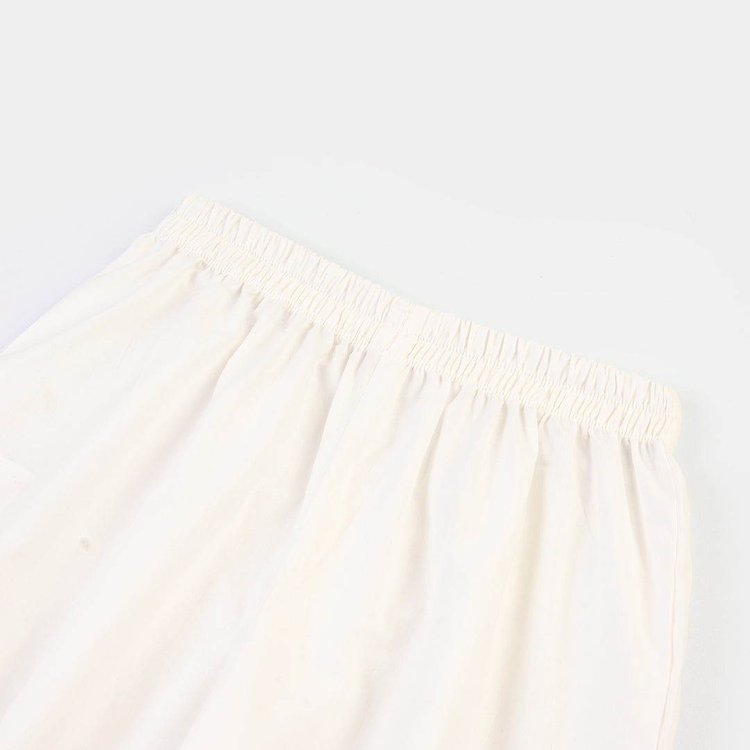 Girls Cotton Harem Pant -WHITE
