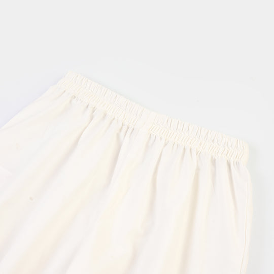 Girls Cotton Harem Pant -WHITE