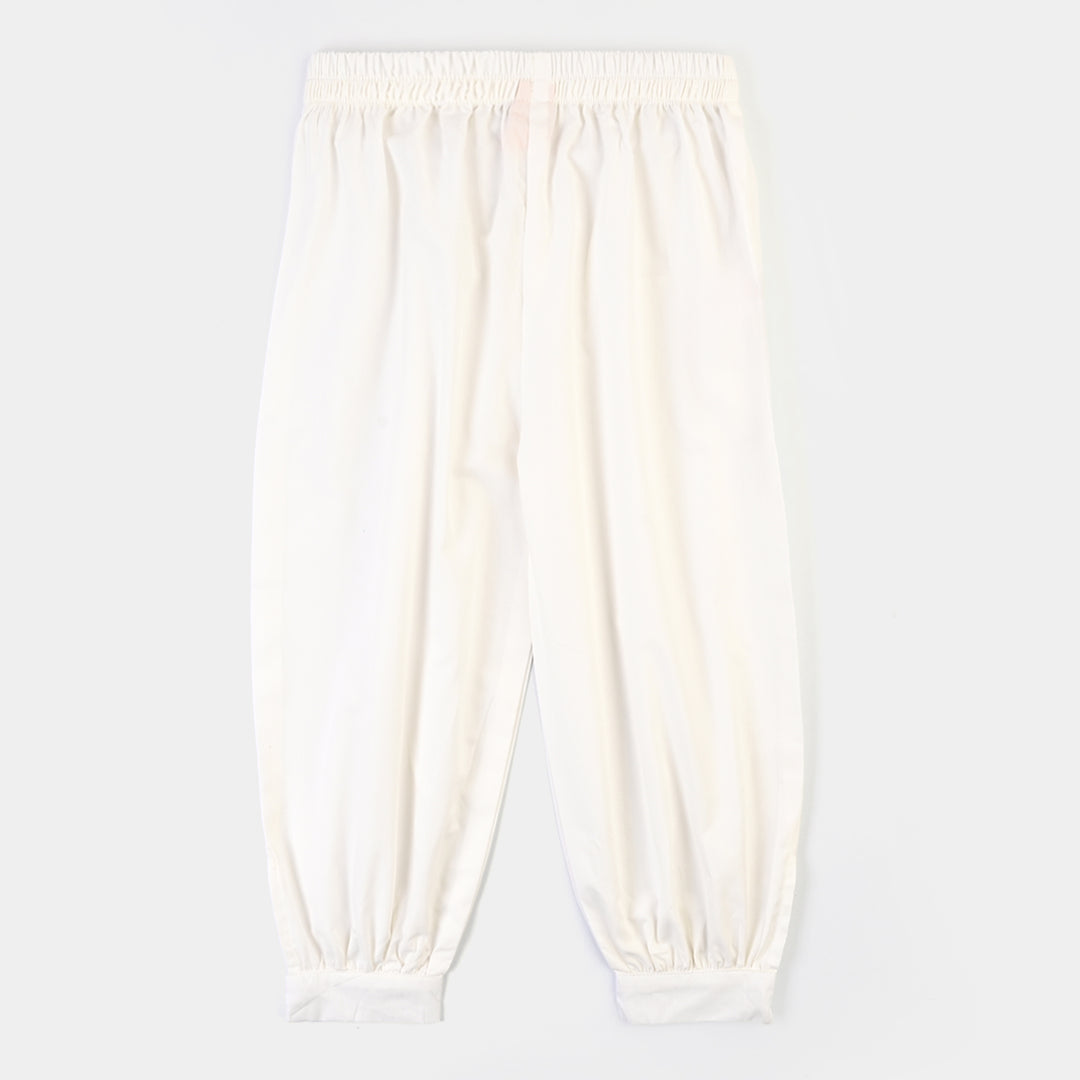 Girls Cotton Harem Pant -WHITE