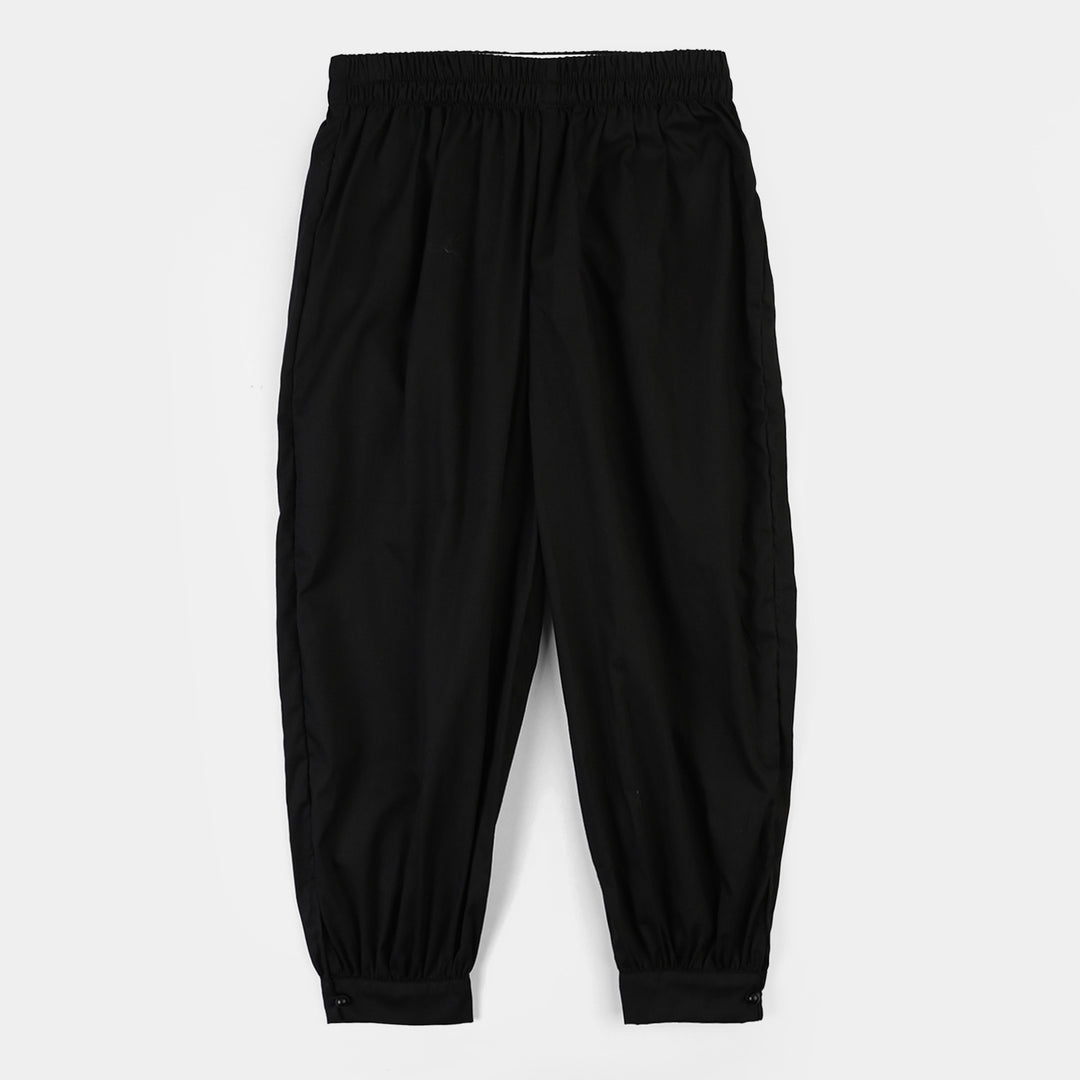 Girls Cotton Harem Pant -BLACK