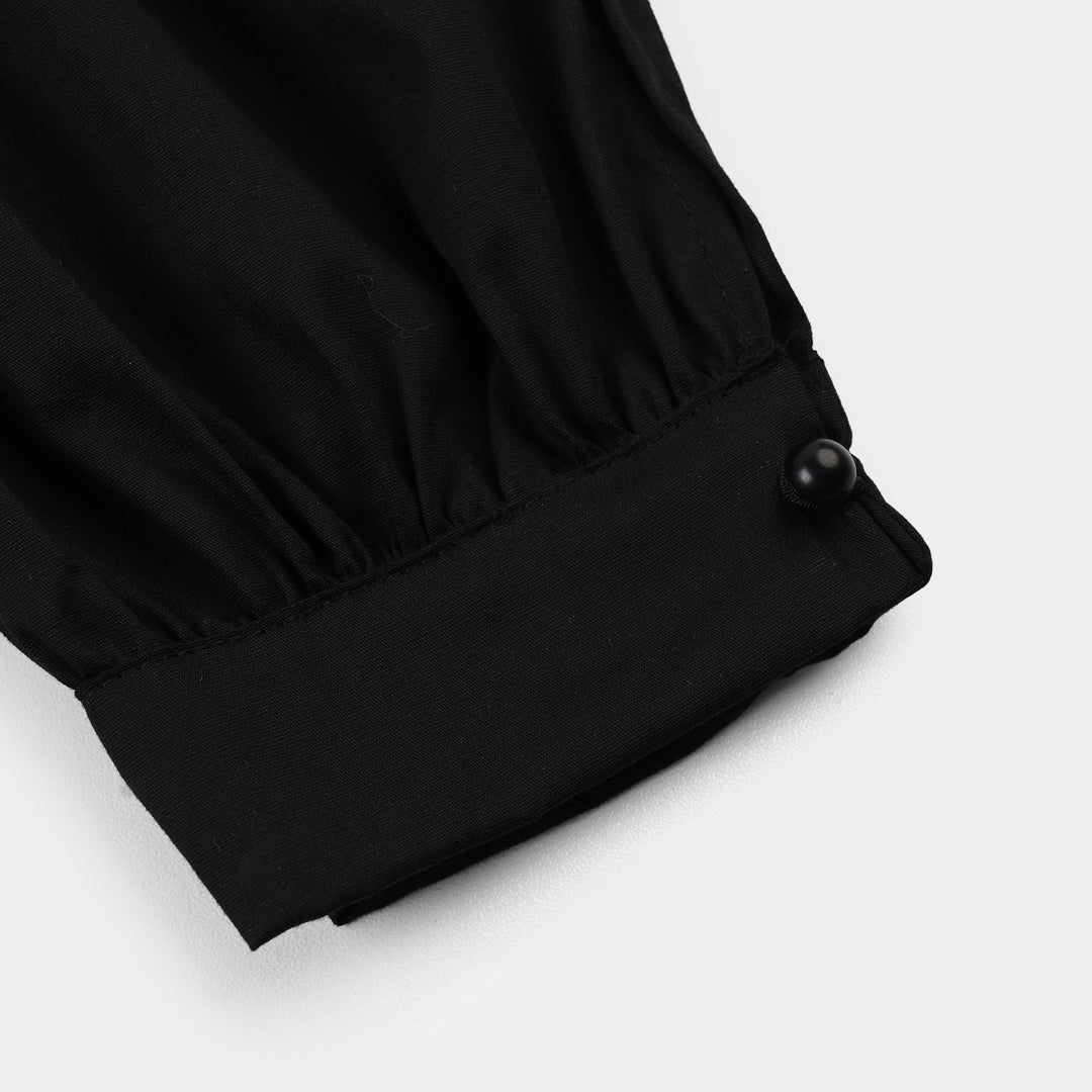 Infant Girls Cotton Harem Pant -BLACK