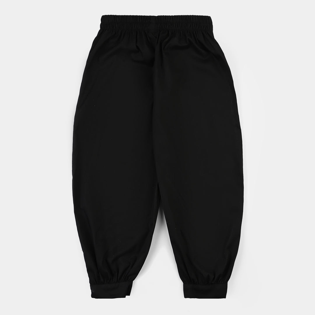 Girls Cotton Harem Pant -BLACK