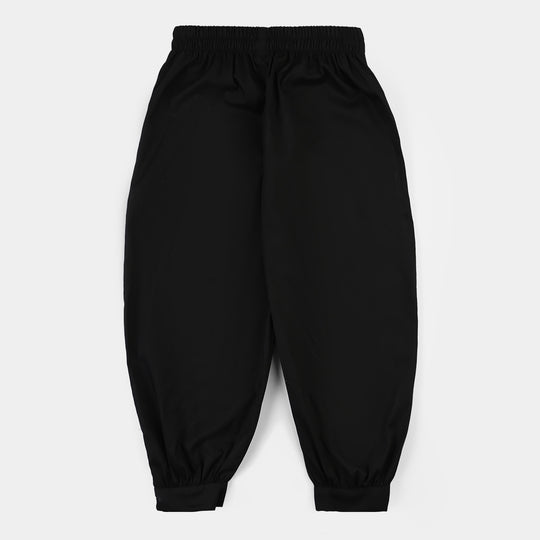 Girls Cotton Harem Pant -BLACK