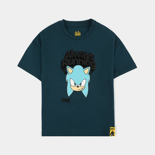 Boys Lycra Jersey T-Shirt ALWAYS RUNNING- Teal