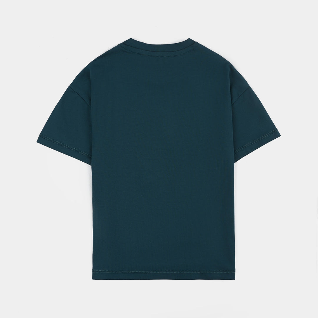 Boys Lycra Jersey T-Shirt ALWAYS RUNNING- Teal