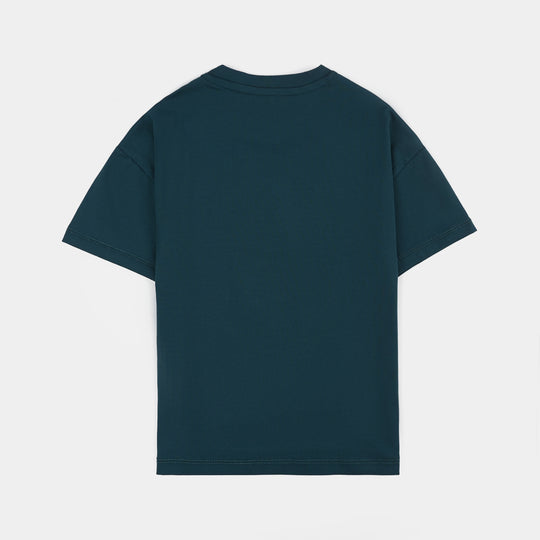 Boys Lycra Jersey T-Shirt ALWAYS RUNNING- Teal
