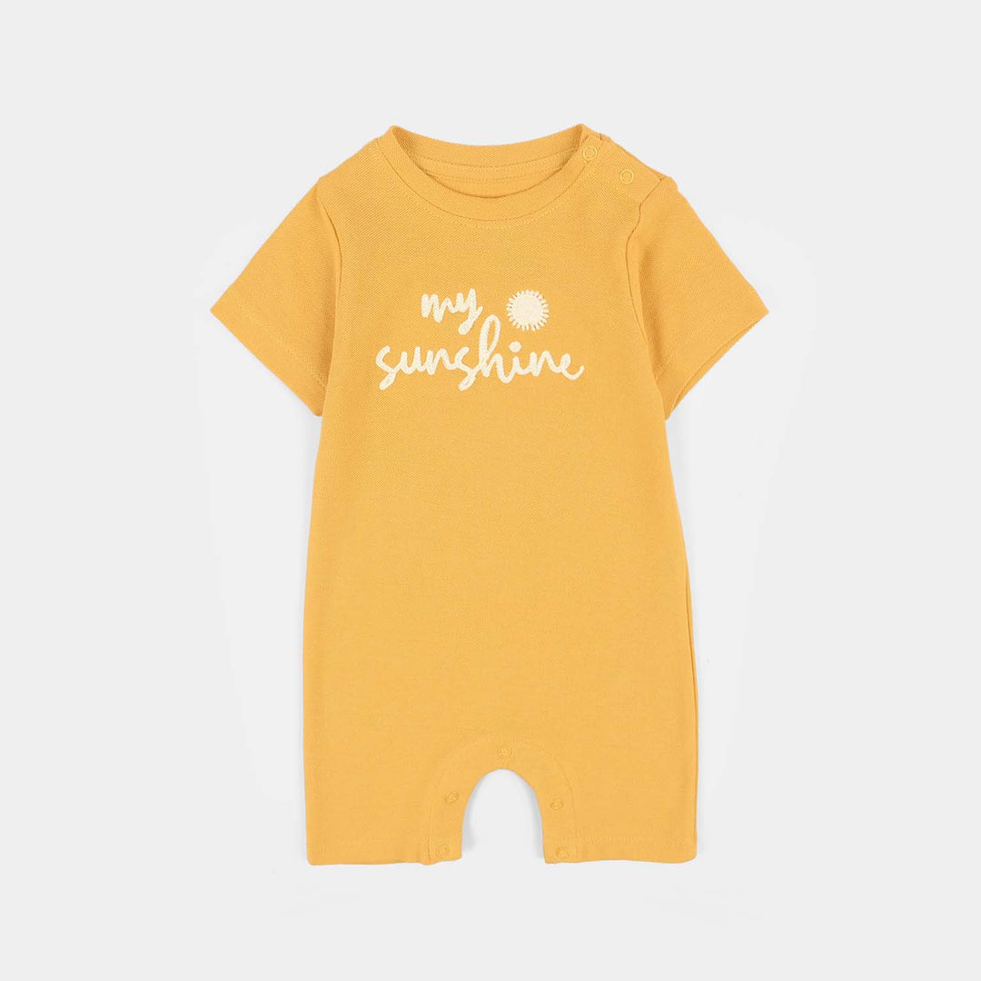Infant Boys Cotton Romper My Sunshine-YELLOW