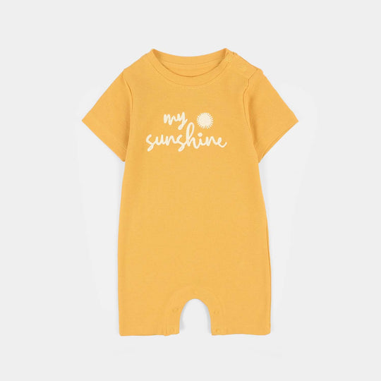 Infant Boys Cotton Romper My Sunshine-YELLOW