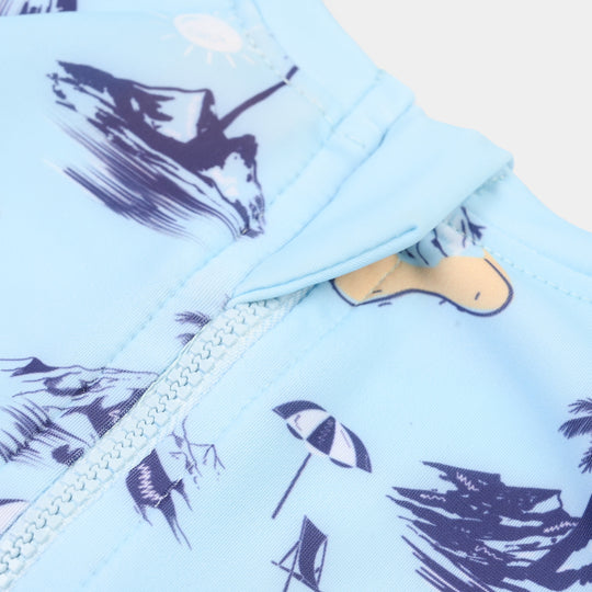 Boys Nylon Swimming Jumper Beach Day-Blue