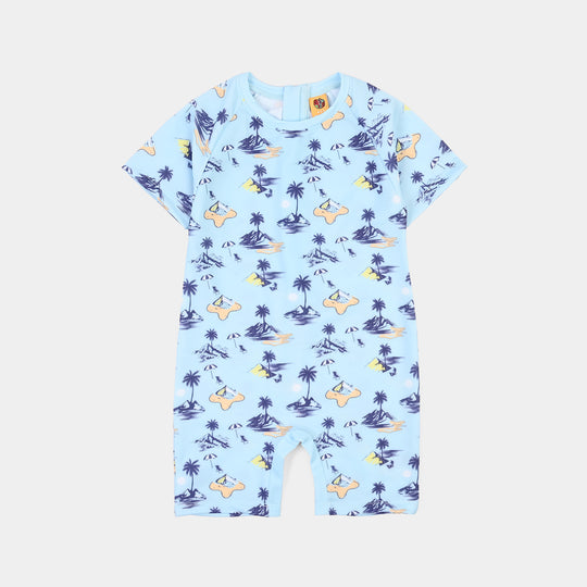 Boys Nylon Swimming Jumper Beach Day-Blue