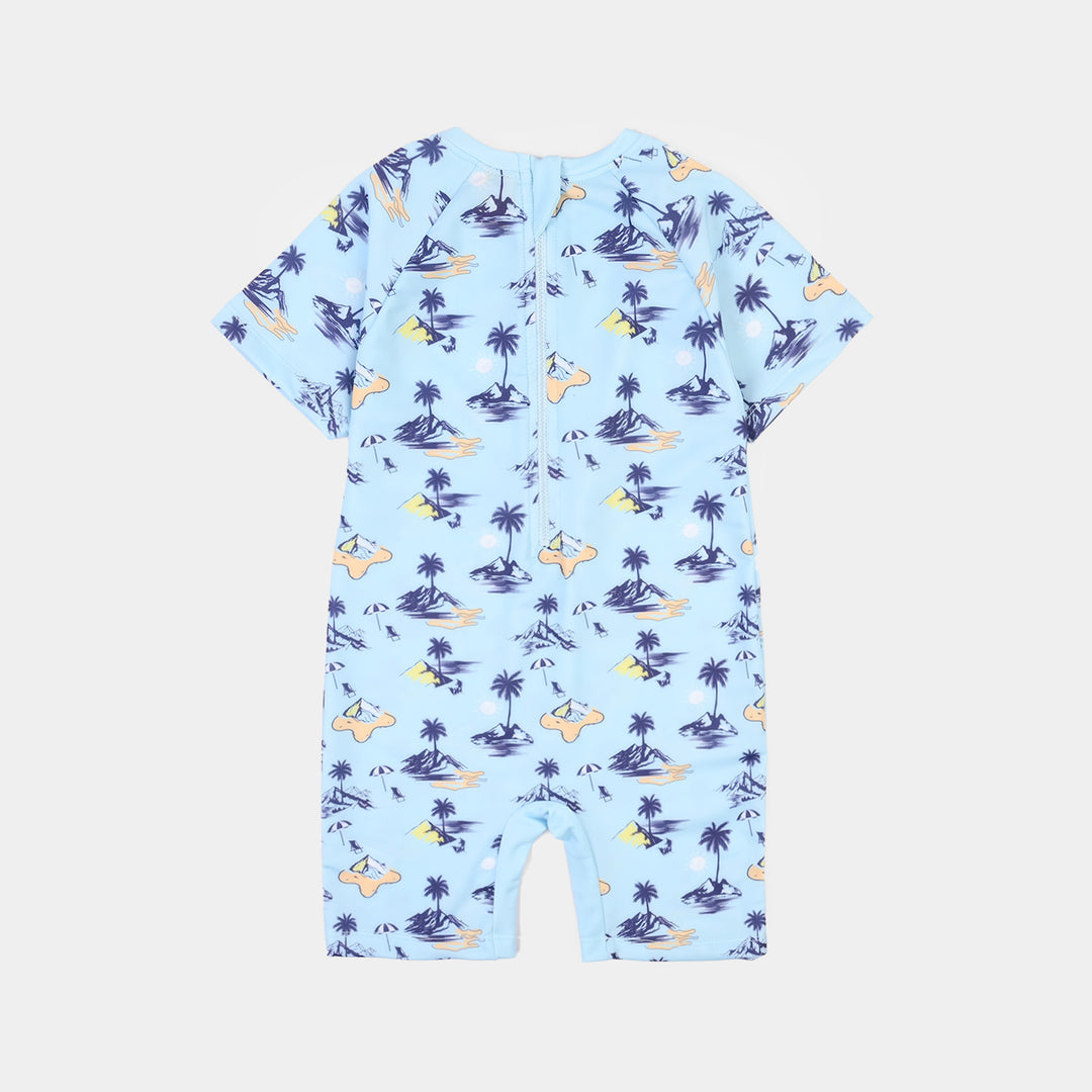 Boys Nylon Swimming Jumper Beach Day-Blue