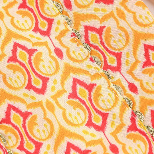 Girls Poly Lawn Printed Kurti IKAT-Multi