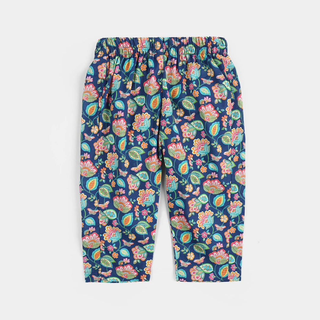 Infant Girls Cotton Printed 2Pcs Butterfly-Blue