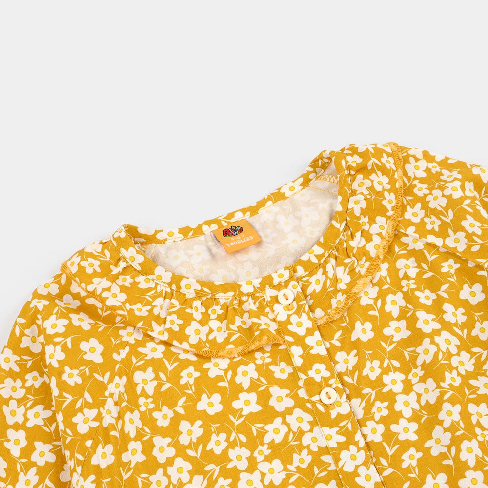 Girls Cotton Casual Top Honey -YELLOW