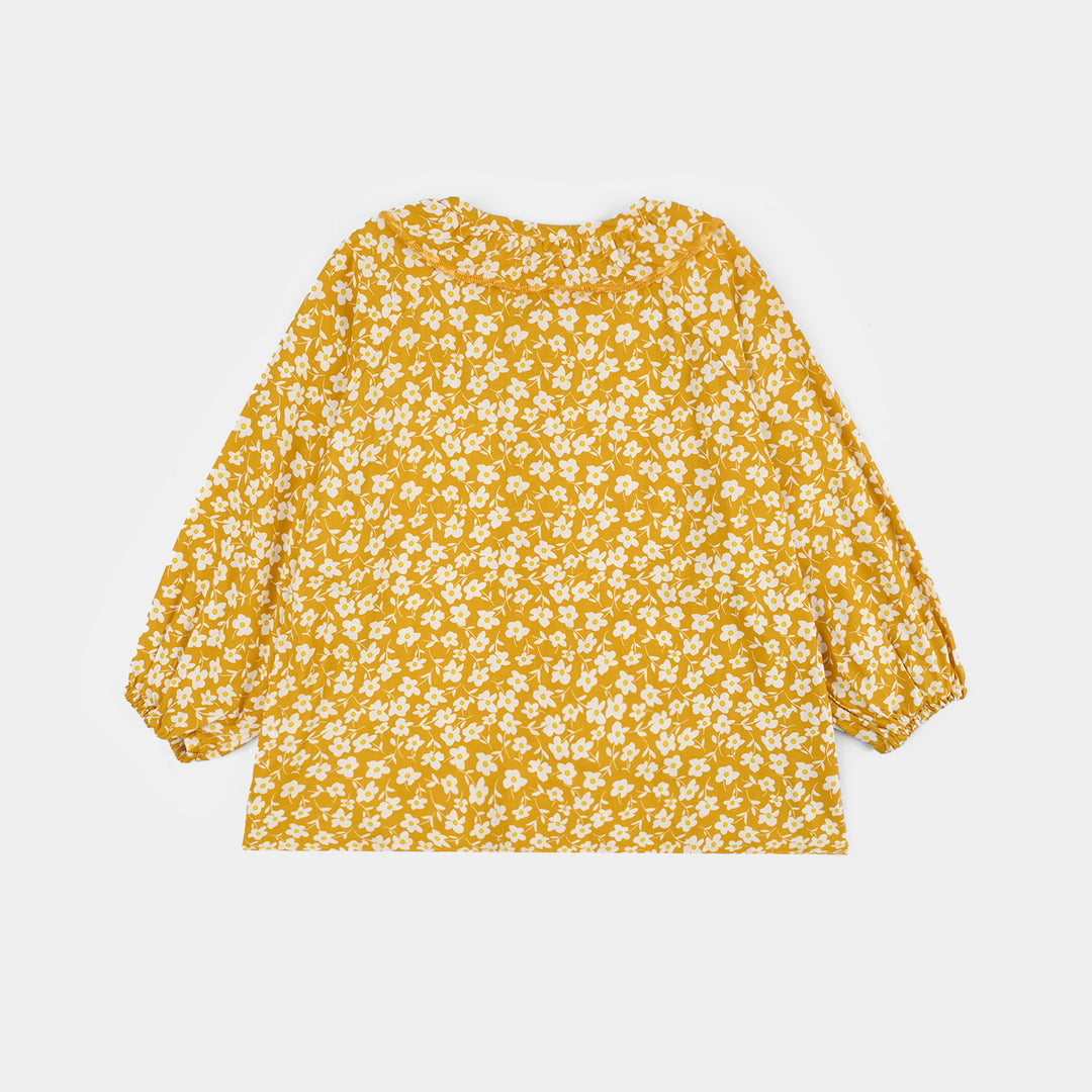 Girls Cotton Casual Top Honey -YELLOW