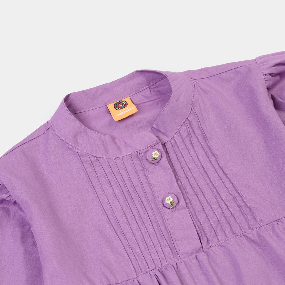 Girls Cotton Casual Top Orchid-Purple