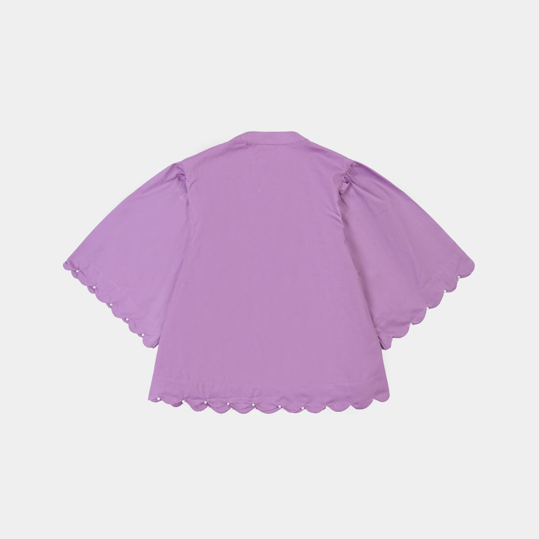 Girls Cotton Casual Top Orchid-Purple
