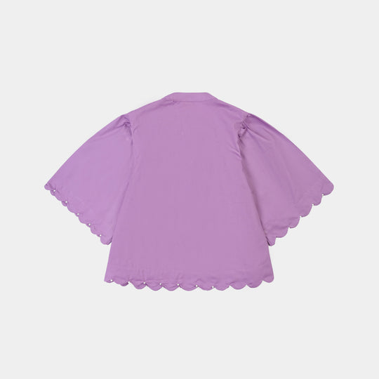 Girls Cotton Casual Top Orchid-Purple