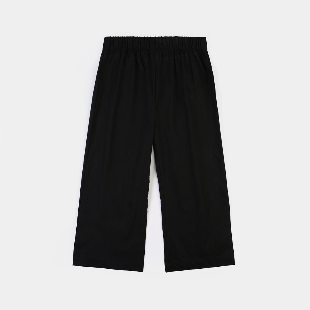 Girls Cotton Co-ord Set Black Beauty-BLACK