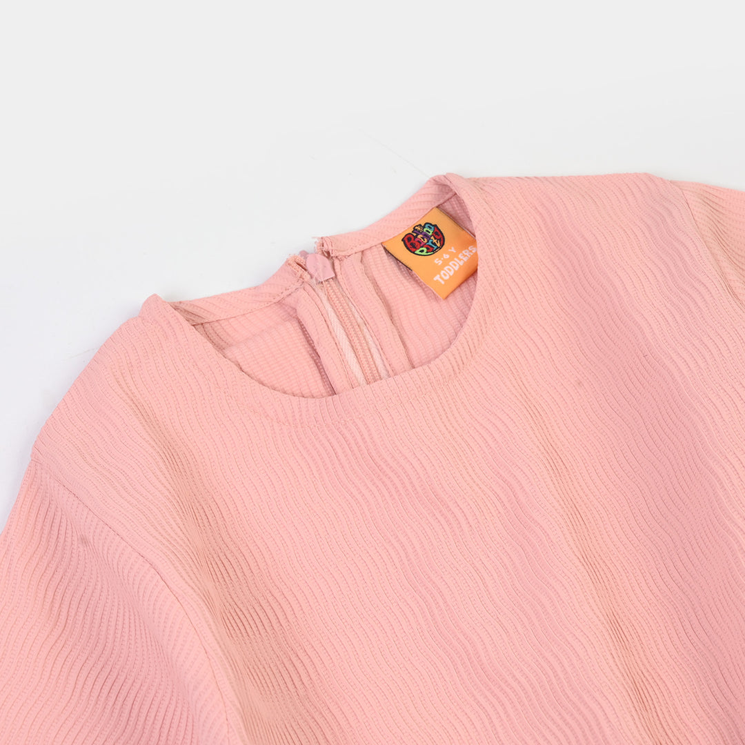 Girls Polyester Jumpsuit Blush-Peach