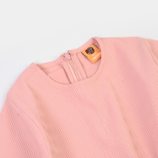 Girls Polyester Jumpsuit Blush-Peach