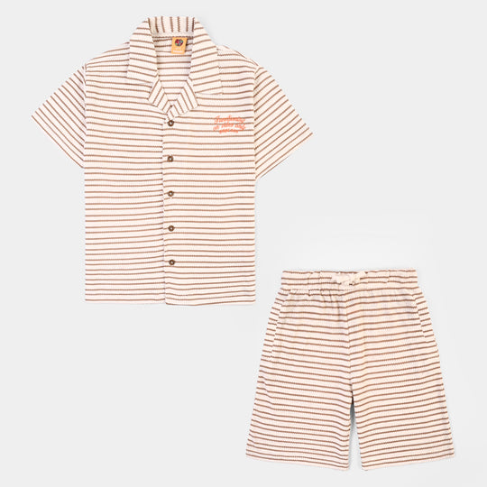 Boys Yarn Dyed 2Piece Suit FUNCTIONING - Stripes