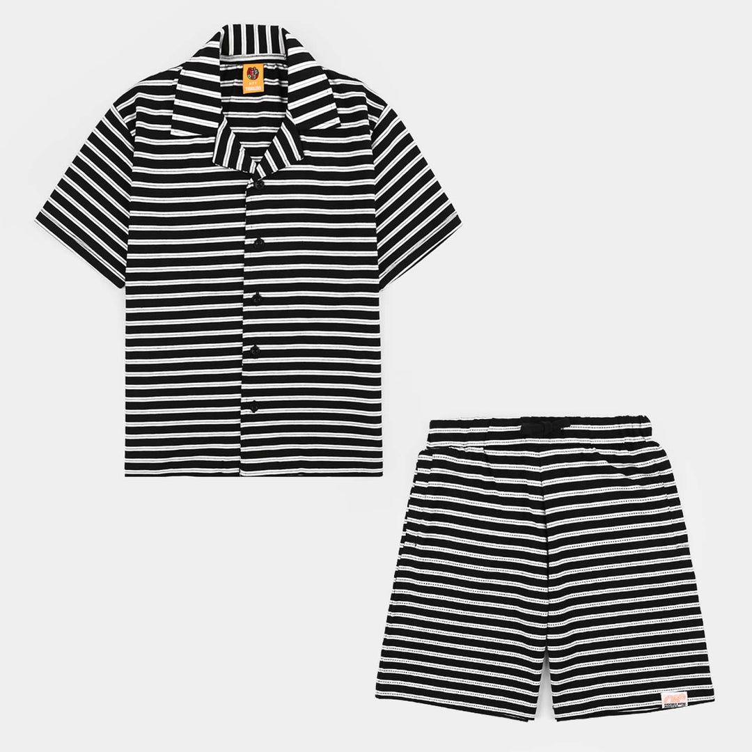 Boys Yarn Dyed 2Piece Suit SKATE RAMP-BLACK
