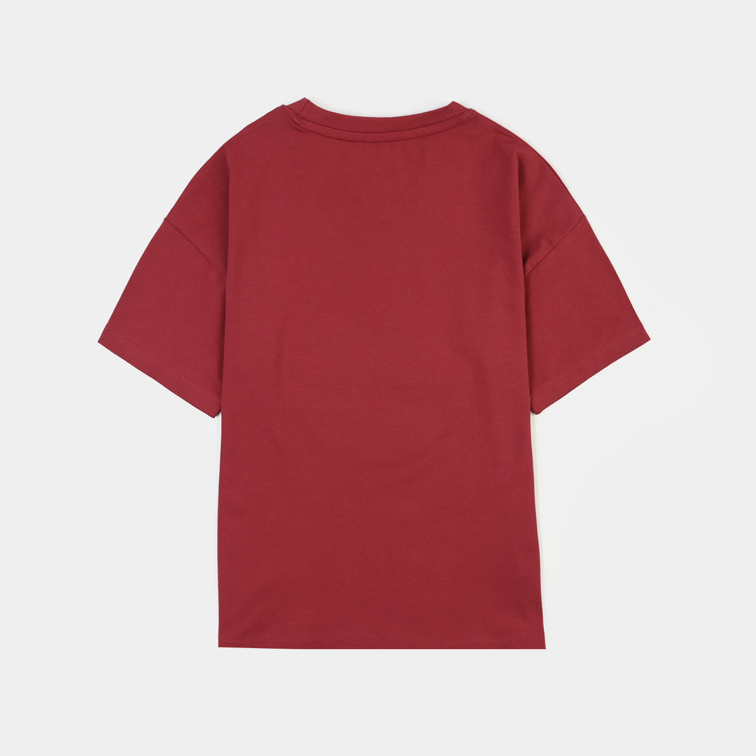 Boys Lycra Jersey T-Shirts H/S ATHLETIC - Red