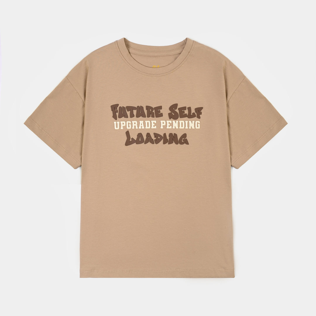 Boys Lycra Jersey T-Shirt H/S FUTURE SELF-BROWN