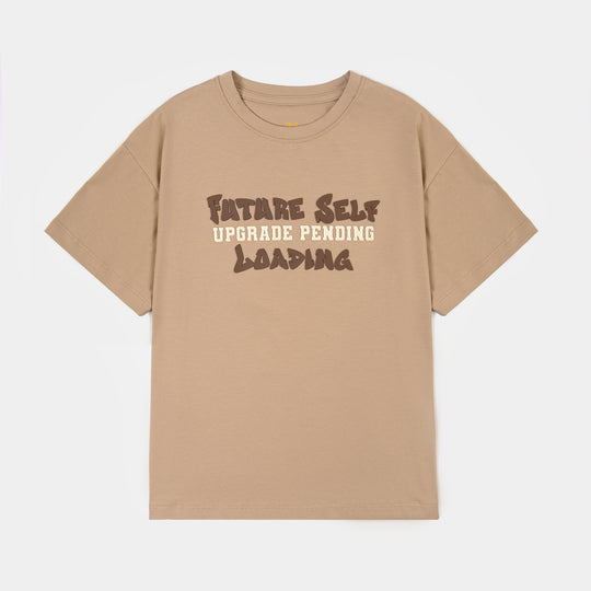 Boys Lycra Jersey T-Shirt H/S FUTURE SELF-BROWN
