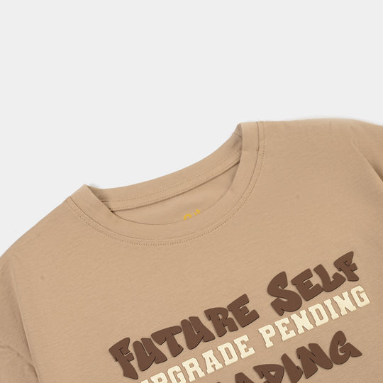 Boys Lycra Jersey T-Shirt H/S FUTURE SELF-BROWN