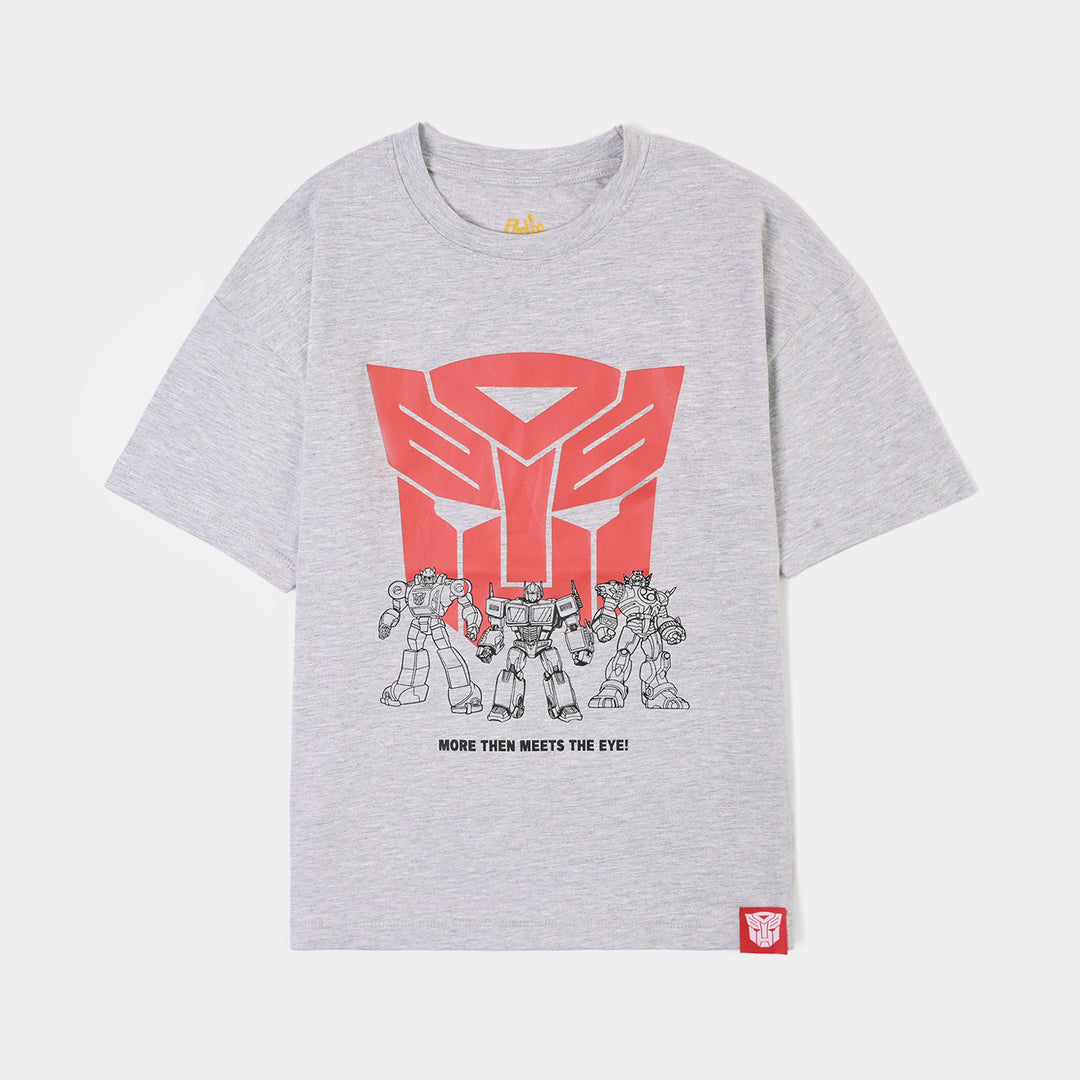 Boys Lycra Jersey T-Shirt H/S-GREY