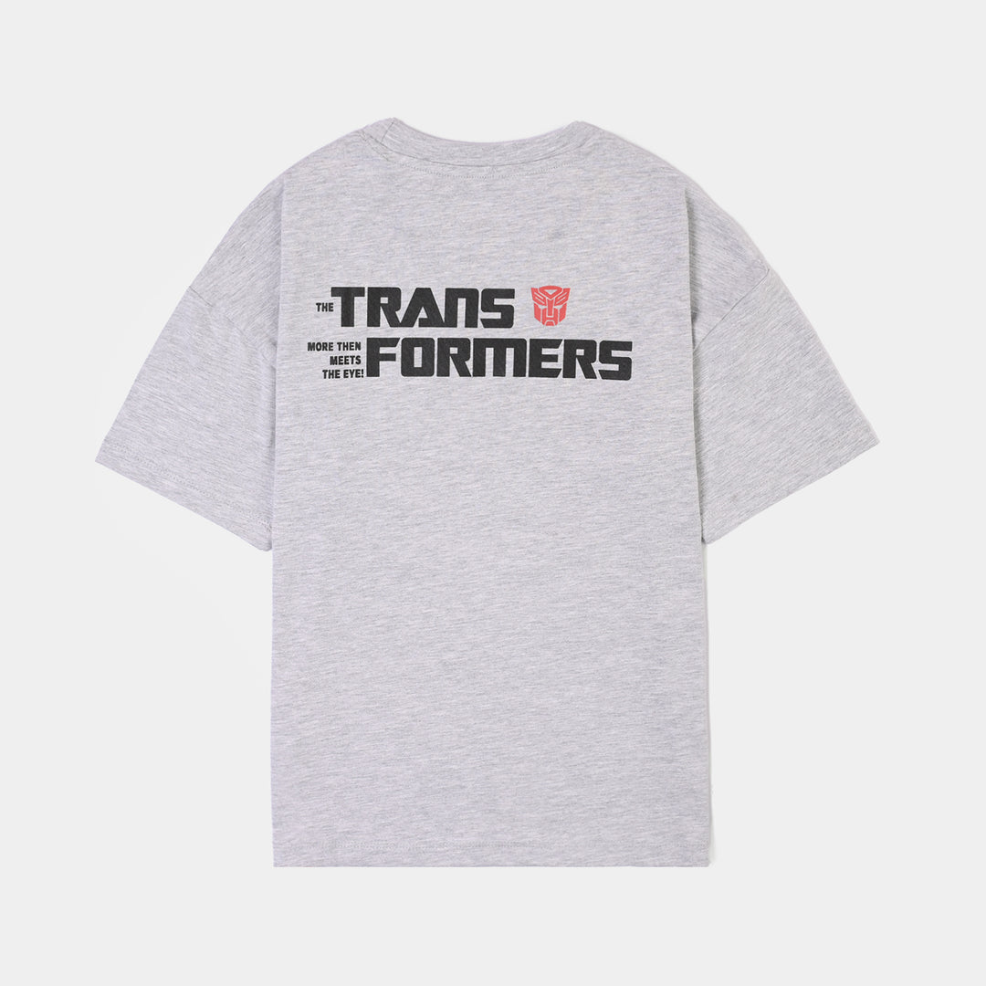 Boys Lycra Jersey T-Shirt H/S-GREY