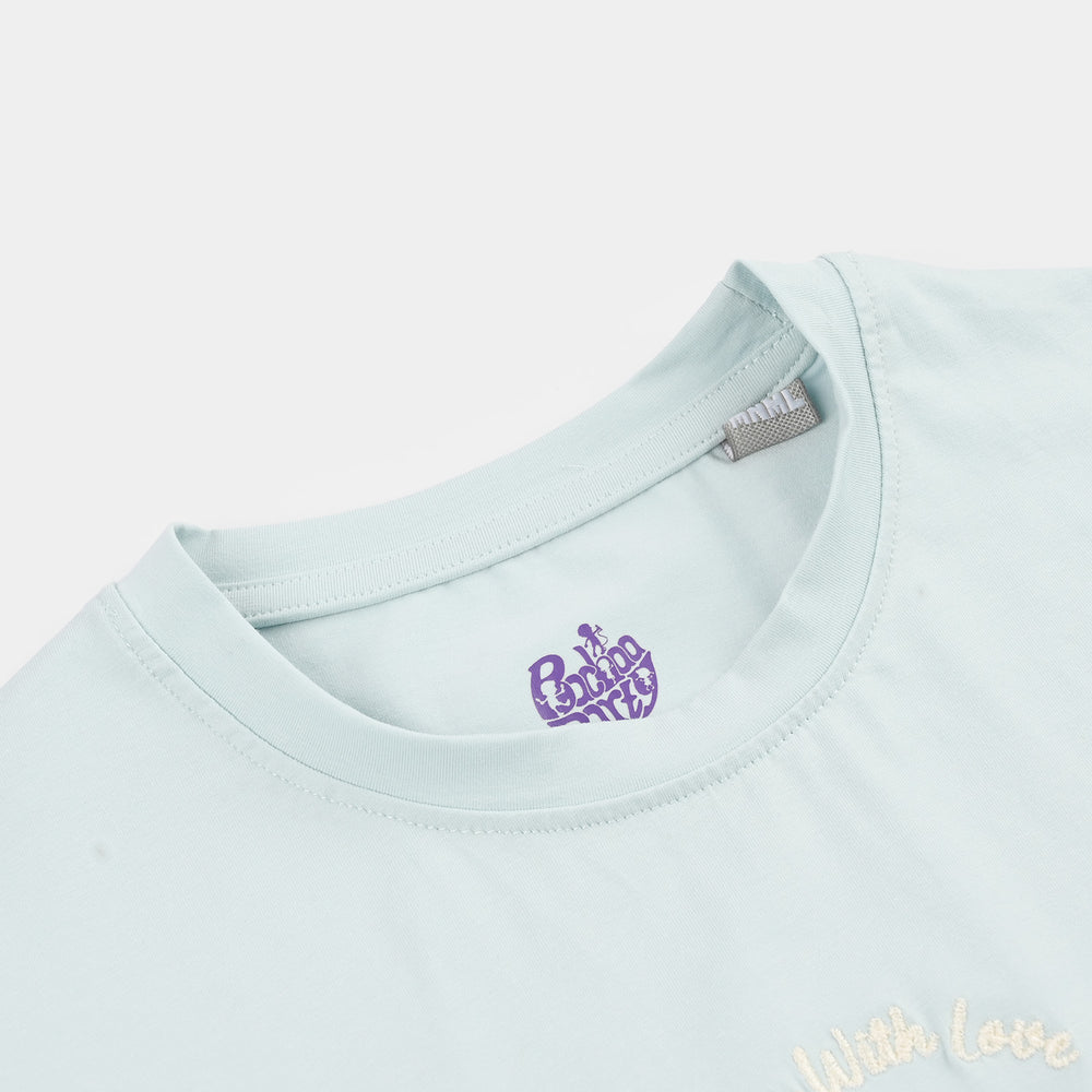 Girls Lycra Jersey T-Shirt H/S MADE WITH LOVE-GREEN