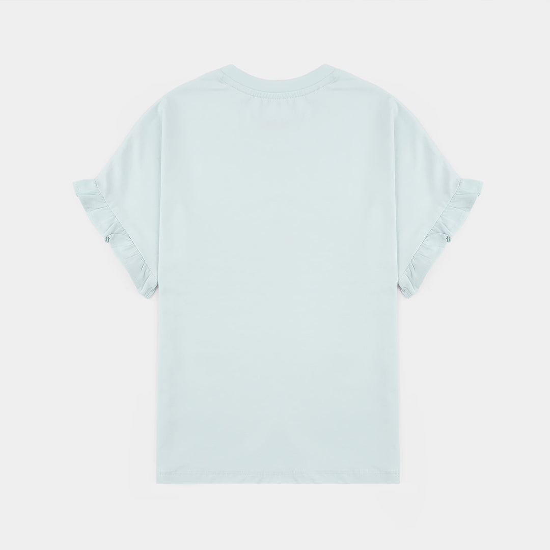 Girls Lycra Jersey T-Shirt H/S MADE WITH LOVE-GREEN