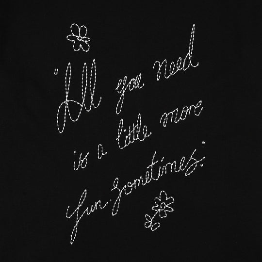 Girls Cotton Jersey T-Shirt ALL YOU NEED-BLACK