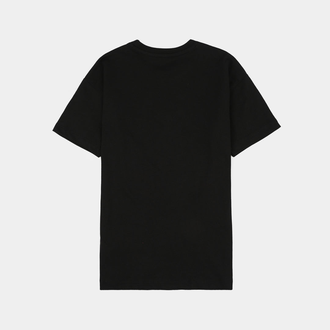 Girls Cotton Jersey T-Shirt ONE STEP-BLACK