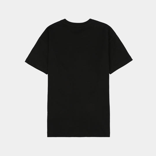Girls Cotton Jersey T-Shirt ONE STEP-BLACK