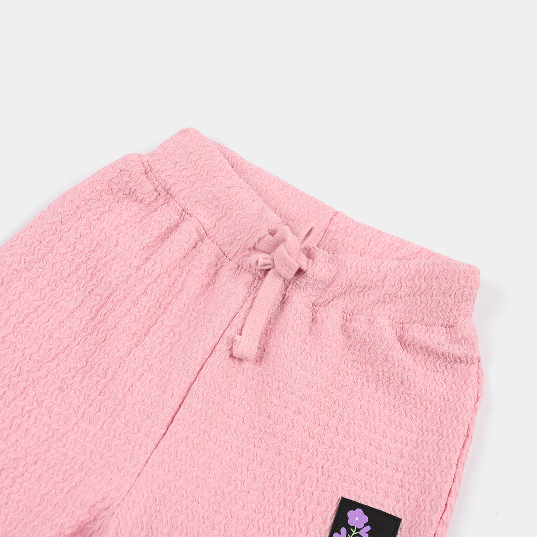 Infant Girls Poly Crinkle Pyjama Cute & Kind-PINK