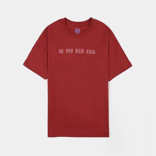 Girls Cotton Jersey T-Shirt H/S Red Era-RED