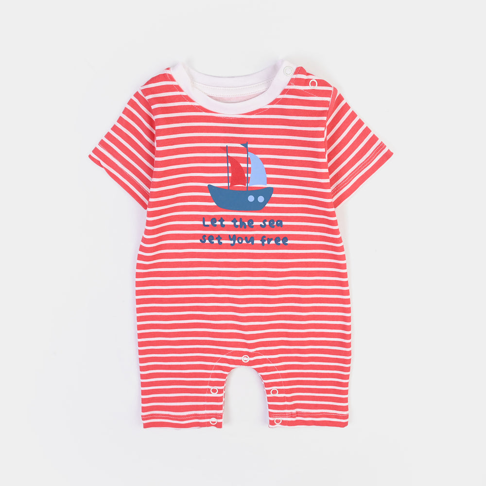 Infant Boys Cotton Jersey 2 Piece Set Lets Free-Red/Blue