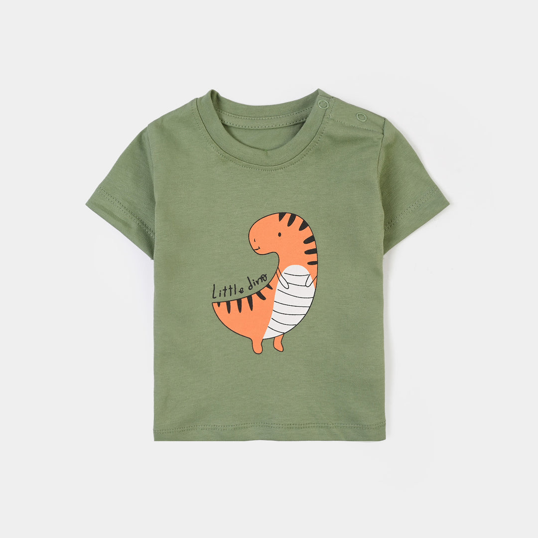 Infant Boys Cotton Jersey 2 Piece Set Little Dino - Blue/Green