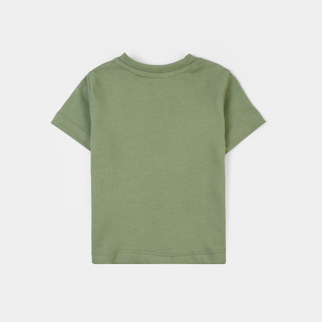 Infant Boys Cotton Jersey 2 Piece Set Little Dino - Blue/Green